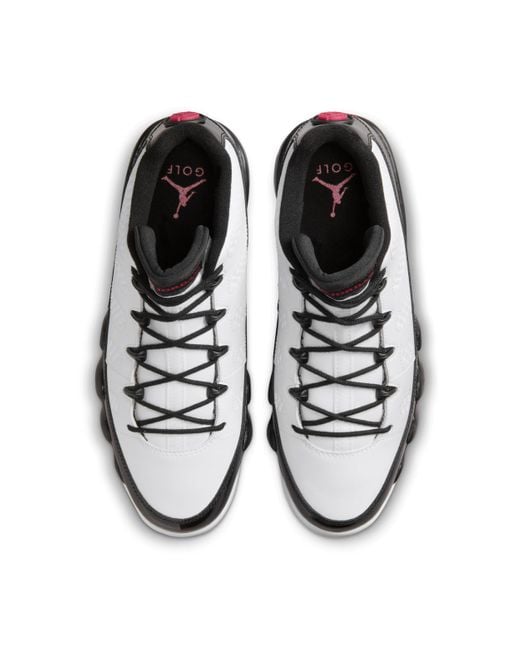 Nike Black Air Jordan 9 G Golf Shoes Leather for men