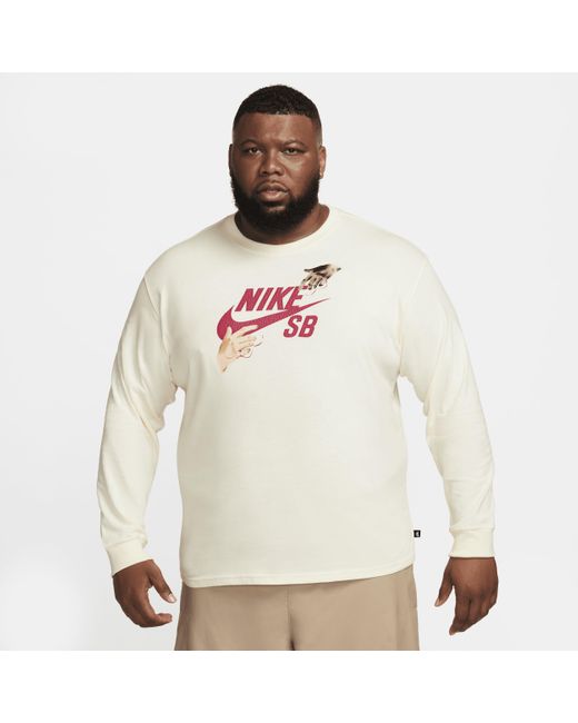 Nike White Sb Long-sleeve Skate T-shirt for men