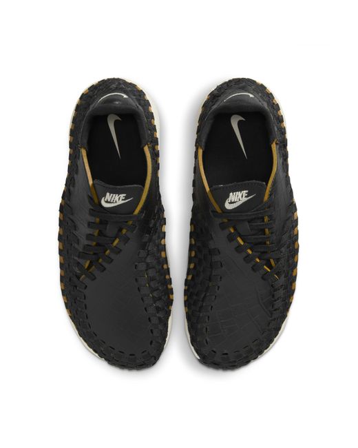 Nike Black Air Footscape Woven Premium Shoes Leather