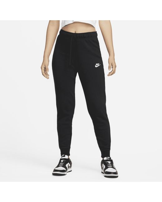 Nike Sportswear Club Fleece Mid-rise Slim Jogger Pants In Black, | Lyst