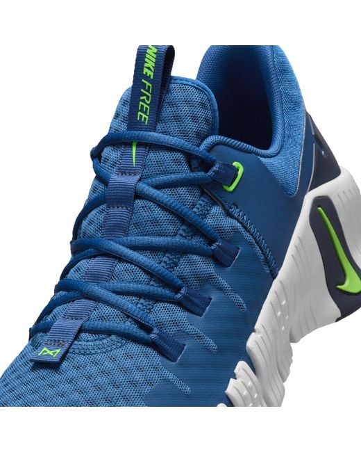 Nike Blue Free Metcon 5 Workout Shoes for men