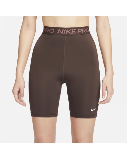 Nike Pro 365 Shorts Met Hoge Taille (18 Cm) in het Blue