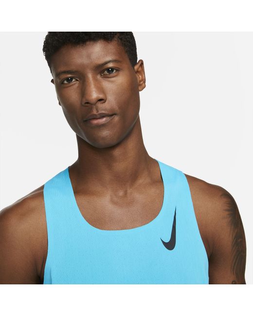 Nike Aeroswift Running Singlet in Blue for Men | Lyst UK