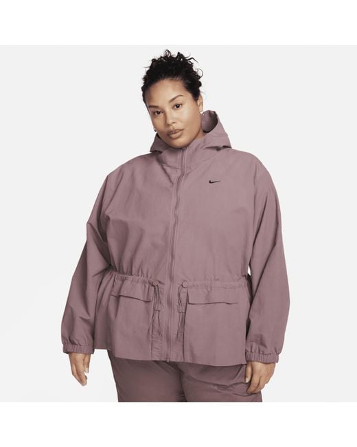 Nike Purple Sportswear Everything Wovens Oversized Hooded Jacket (plus Size)
