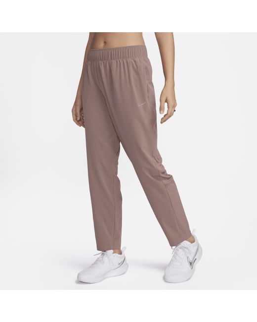 Nike Brown Dri-fit Fast Mid-rise 7/8 Running Trousers 50% Recycled Polyester