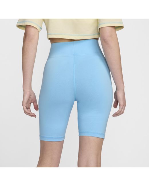 Nike Blue Sportswear Biker Shorts Polyester