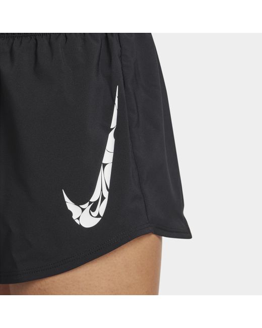 Shorts dri-fit a vita media con slip foderati 8 cm one di Nike in Blue