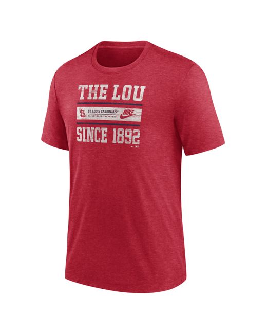 Nike Red St. Louis Cardinals Cooperstown Local Stack Mlb T-shirt for men
