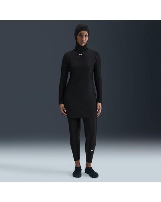 Nike Blue Swim Victory Long-Sleeve Tunic And Leggings Set
