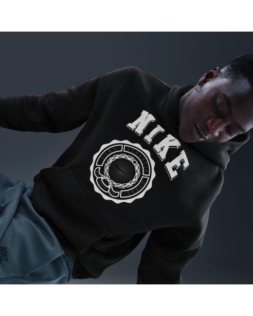 Nike Black Club Pull-Over Fleece Hoodie for men
