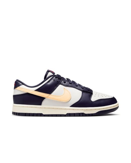 Nike Blue Dunk Low Retro Shoes Leather for men