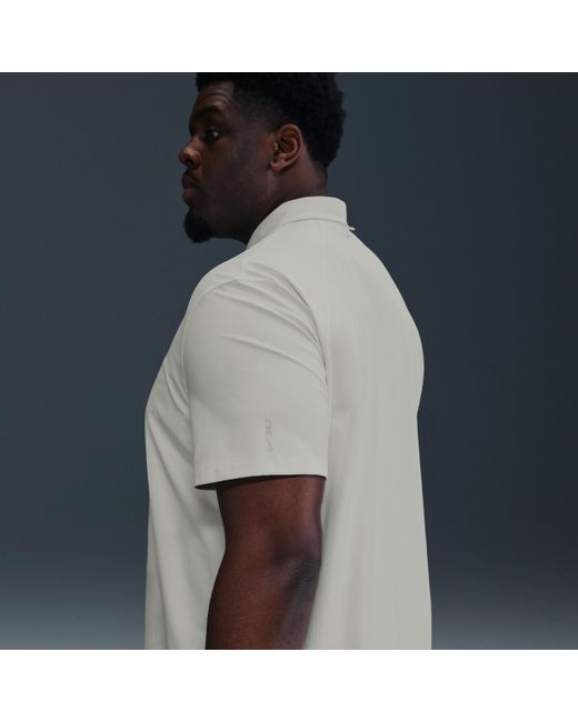 Nike Blue 24.7 Perfectstretch Dri-Fit Short-Sleeve Button-Down Top for men