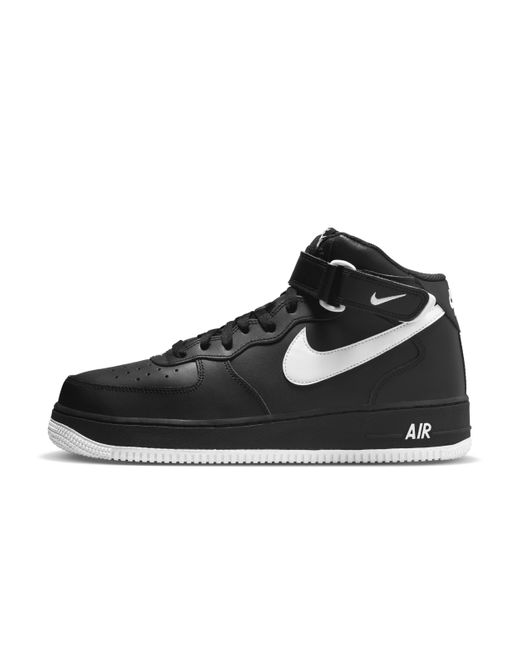 Nike Air Force 1 Mid '07 Shoes In Black, for men
