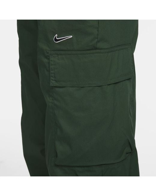 Nike Green Sportswear High-waisted Loose Woven Cargo Pants