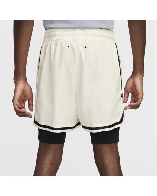 Nike White Kevin Durant 4" Dna 2-in-1 Basketball Shorts for men