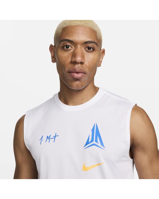 Nike Ja Dri-fit Basketbalshirt Zonder Mouwen in het White voor heren