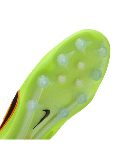 Nike Green Tiempo Legend 10 Elite Artificial-Grass Low-Top Soccer Cleats for men