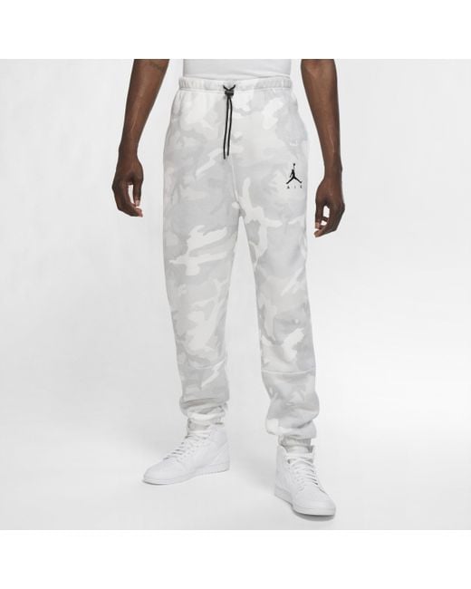 Pantaloni in fleece camo Jordan Jumpman Air da Uomo di Nike in Bianco | Lyst