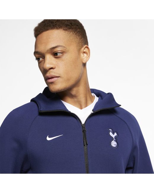 Nike Tottenham Hotspur Tech Fleece Full-zip Hoodie in Blue for Men | Lyst UK