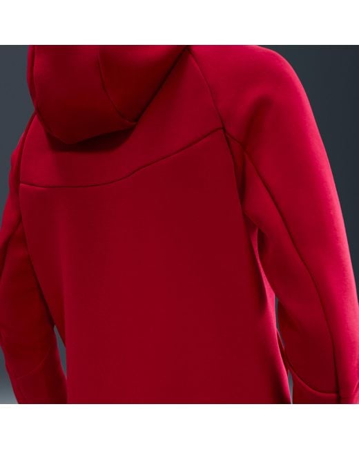 Nike Red Tech Full-Zip Windrunner Hoodie for men