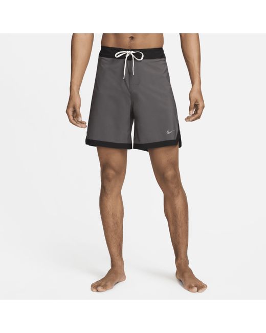 Nike Gray Swim Offshore 7" Board Shorts for men