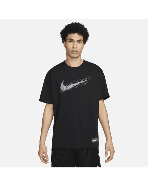 Nike Black Max90 Basketball T-shirt Cotton for men