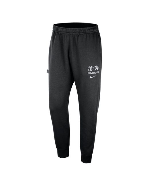 Nike Men's Black Dallas Mavericks Club Courtside Nba Jogger Pants
