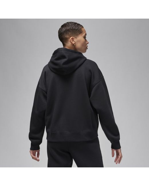 Felpa pullover con cappuccio jordan brooklyn fleece di Nike in Black