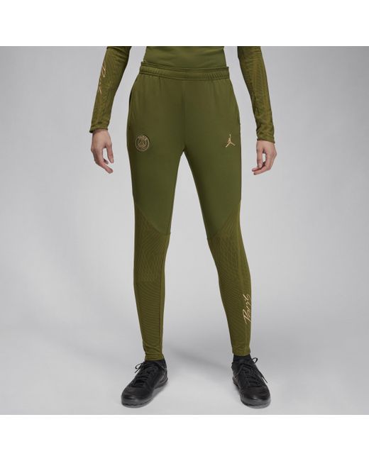 Nike Green Paris Saint-germain Strike Fourth Jordan Dri-fit Football Pants Polyester