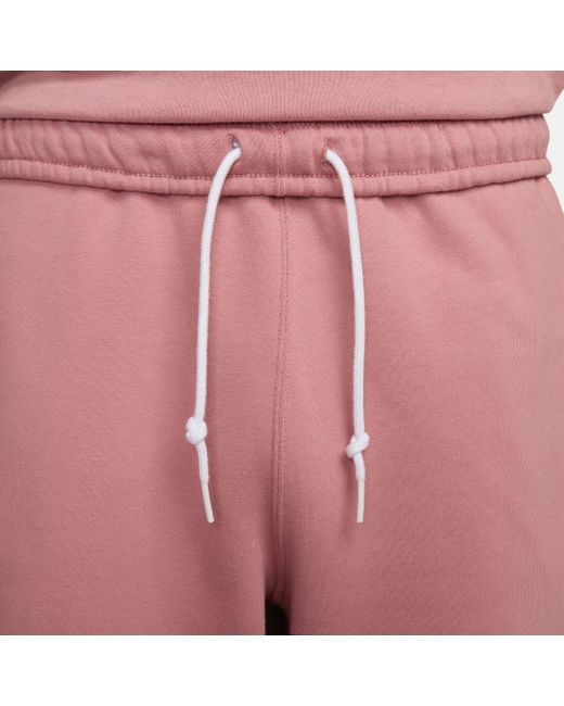 Nike Pink Solo Swoosh Open-hem Fleece Pants for men