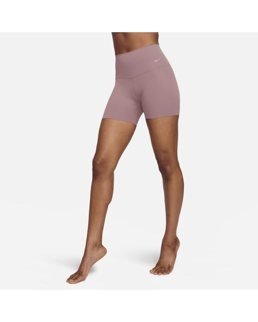Nike Purple Zenvy Gentle-support High-waisted 5" Biker Shorts