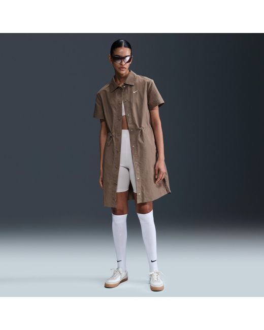 Nike Sportswear Everything Wovens Short-Sleeve Mini Dress in