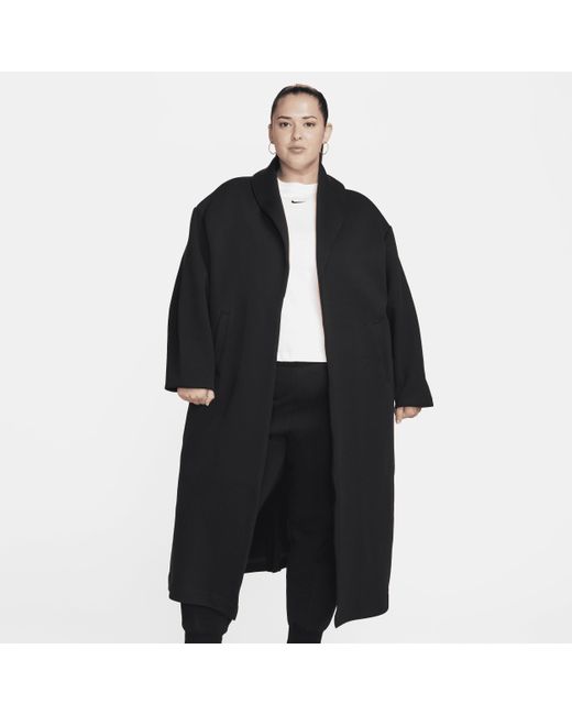 Nike Black Sportswear Tech Fleece Oversized Duster Jacket (plus Size)