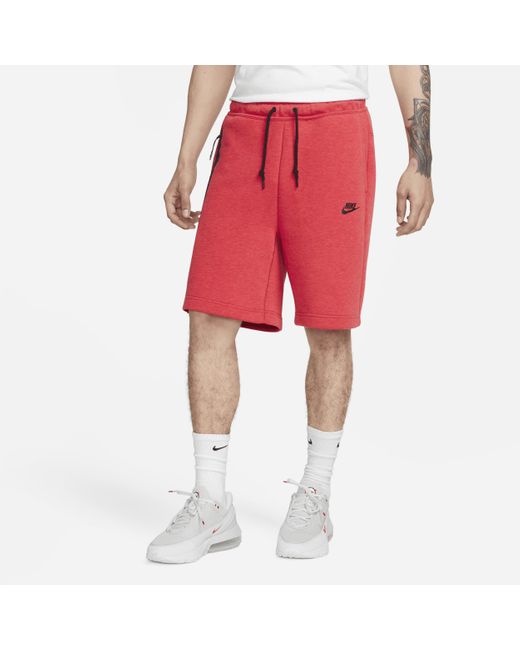 Nike Sportswear Tech Fleece Shorts in het Red voor heren