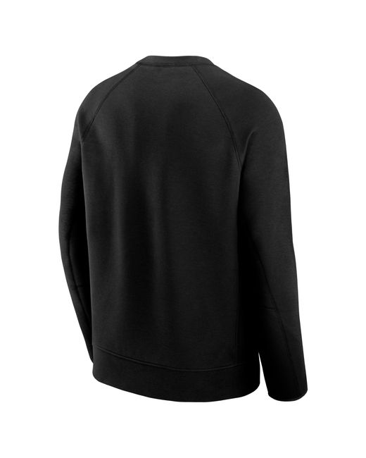 Nike Black North Carolina Tech Fleece Jordan Brand College Pullover Crew for men