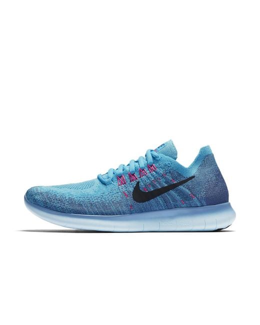 Nike Blue Free Rn Flyknit 2017 Women's Running Shoe