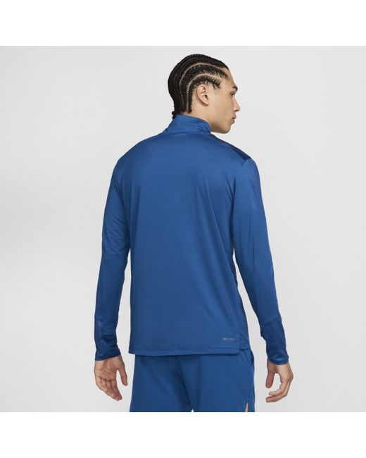 Nike Blue Air Max Dri-fit 1/4-zip Top Polyester for men