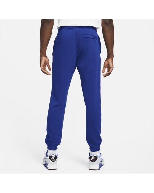 Nike Blue F.c. Barcelona Club Football French Terry Pants Cotton for men