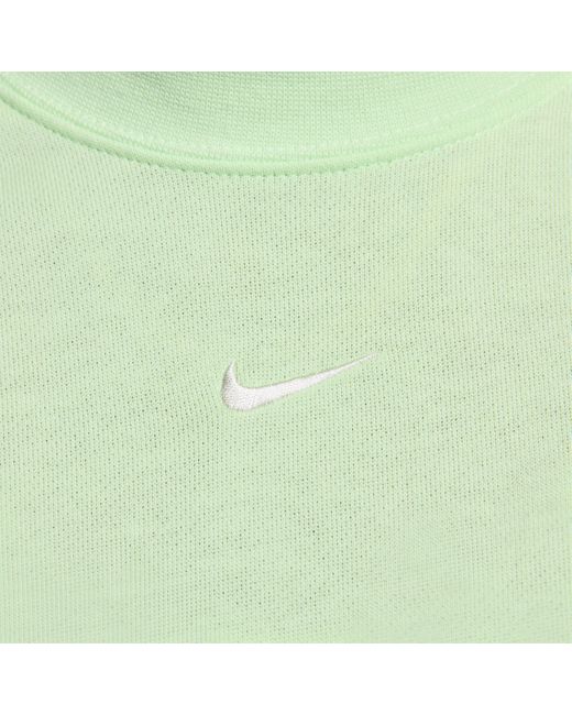 Nike Sportswear Chill Terry Korte Top Met Ronde Hals Van Sweatstof in het Green