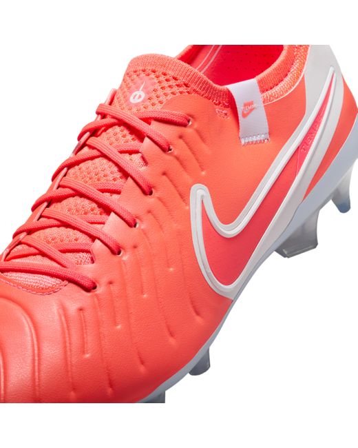 Nike Pink Tiempo Legend 10 Elite Firm-Ground Low-Top Soccer Cleats for men