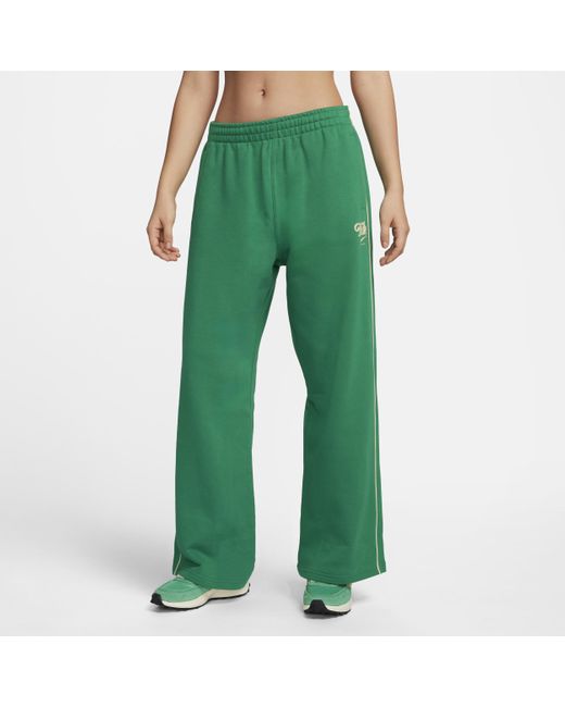 Pantaloni in french terry a gamba dritta sportswear di Nike in Green