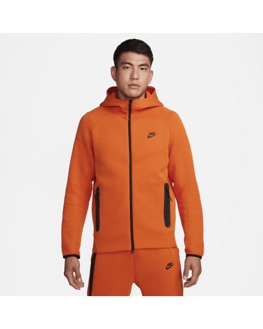 Nike Orange Sportswear Tech Fleece Windrunner Full-zip Hoodie for men