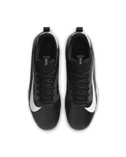 Nike Black Alpha Menace 4 Shark Football Cleats (wide) for men