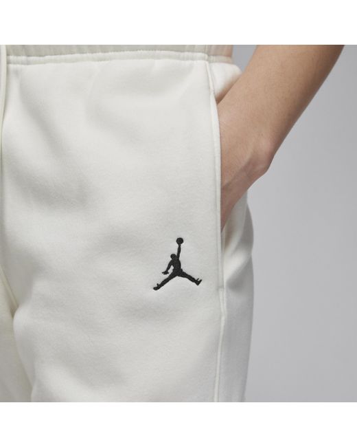 Nike White Jordan Brooklyn Fleece Trousers Cotton