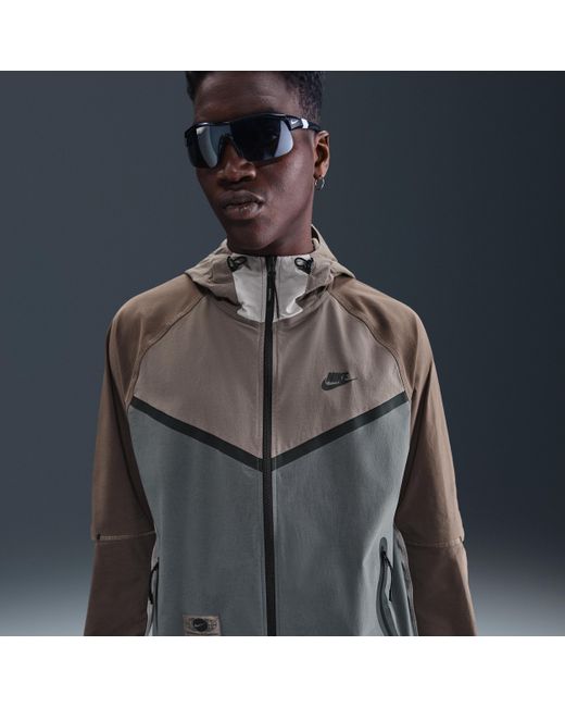 Nike Gray Tech Woven Windrunner Full-Zip Jacket for men
