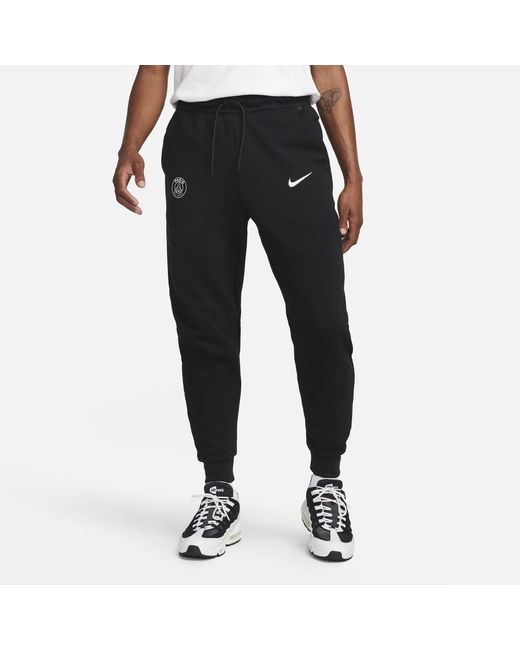 Nike Paris Saint-germain Tech Fleece Joggers Black for Men | Lyst UK