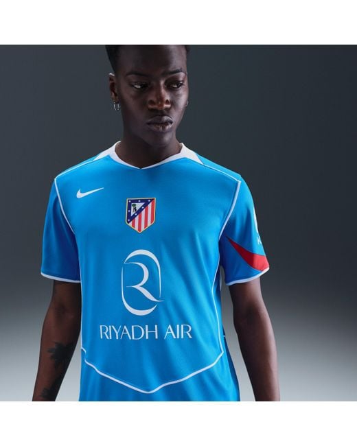 Nike Blue Atlético Madrid 2025/26 Stadium Third Dri-Fit Total 90 Football Replica Shirt for men