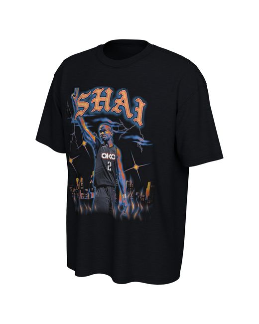 Nike Black Shai Gilgeous-Alexander Oklahoma City Thunder City Edition Nba T-Shirt for men