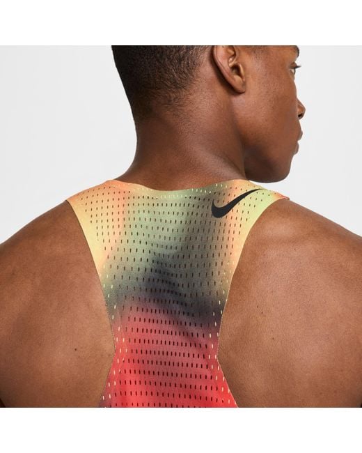 Nike Red Aeroswift Elite Entry Dri-Fit Adv Running Tank Top for men