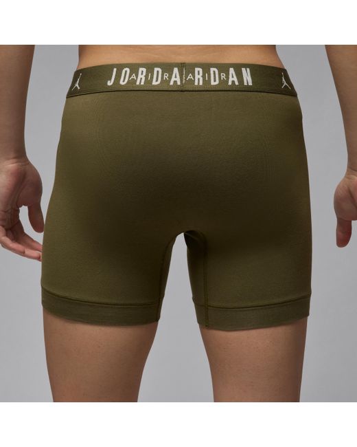 Nike Green Flight Cotton Core Boxer Briefs (3-Pack) for men